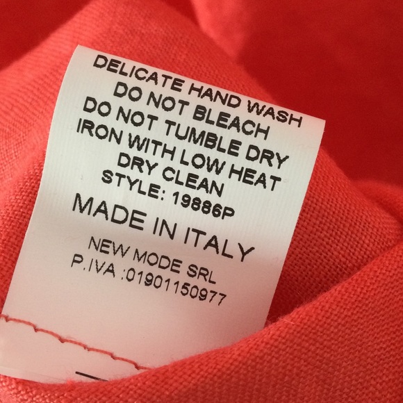 Bellambra Sleeveless Linen Plus Size Dress Coral 3X - Picture 6 of 9